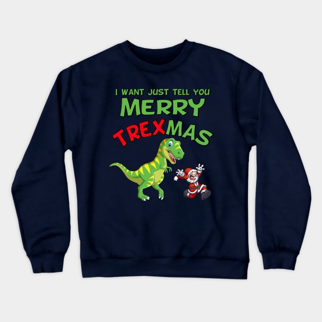 T-rex christmas merry trexmas ! Crewneck Sweatshirt by medrik